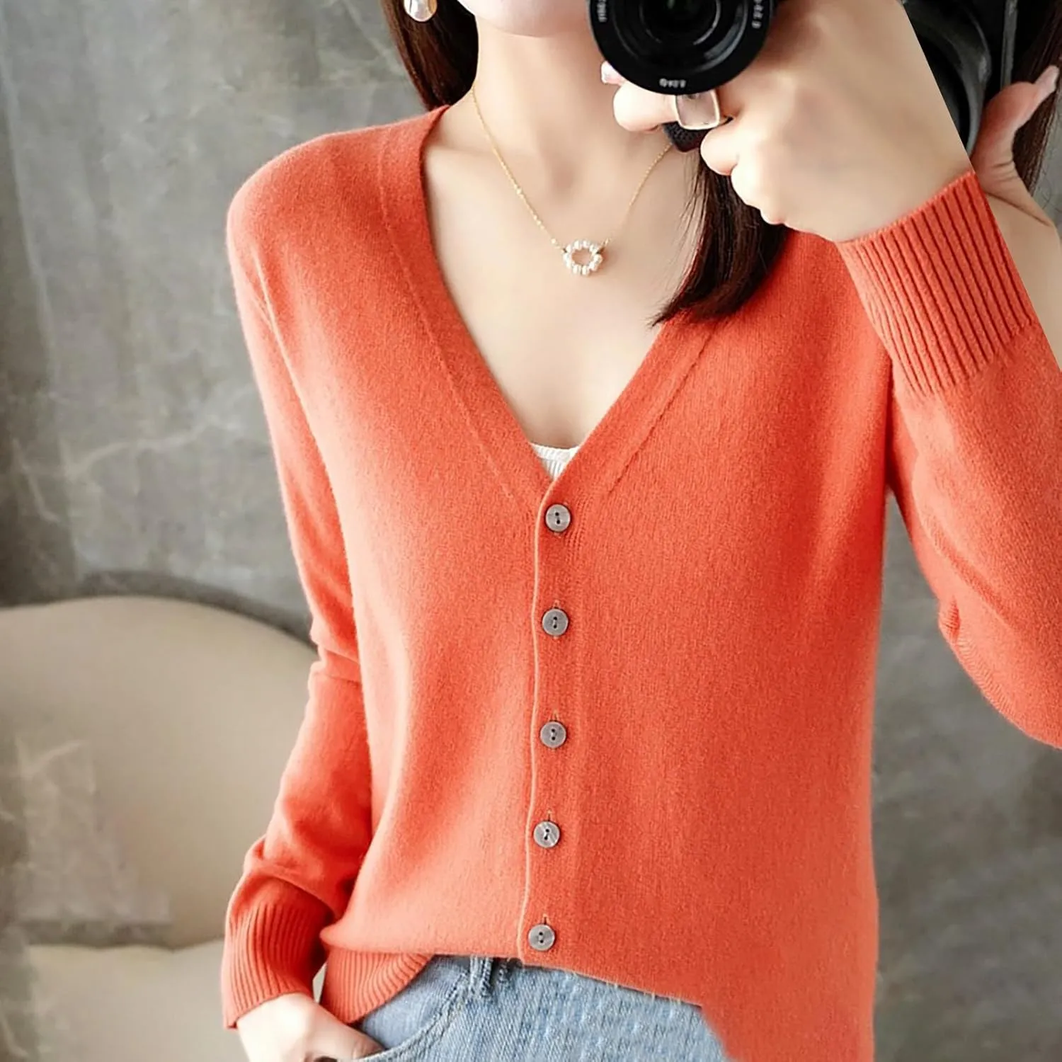Women's Cable Knit Open Front Cardigans Sweater Casual Sweater Warm Top Button Down Loose Cardigan Outwear Womens
