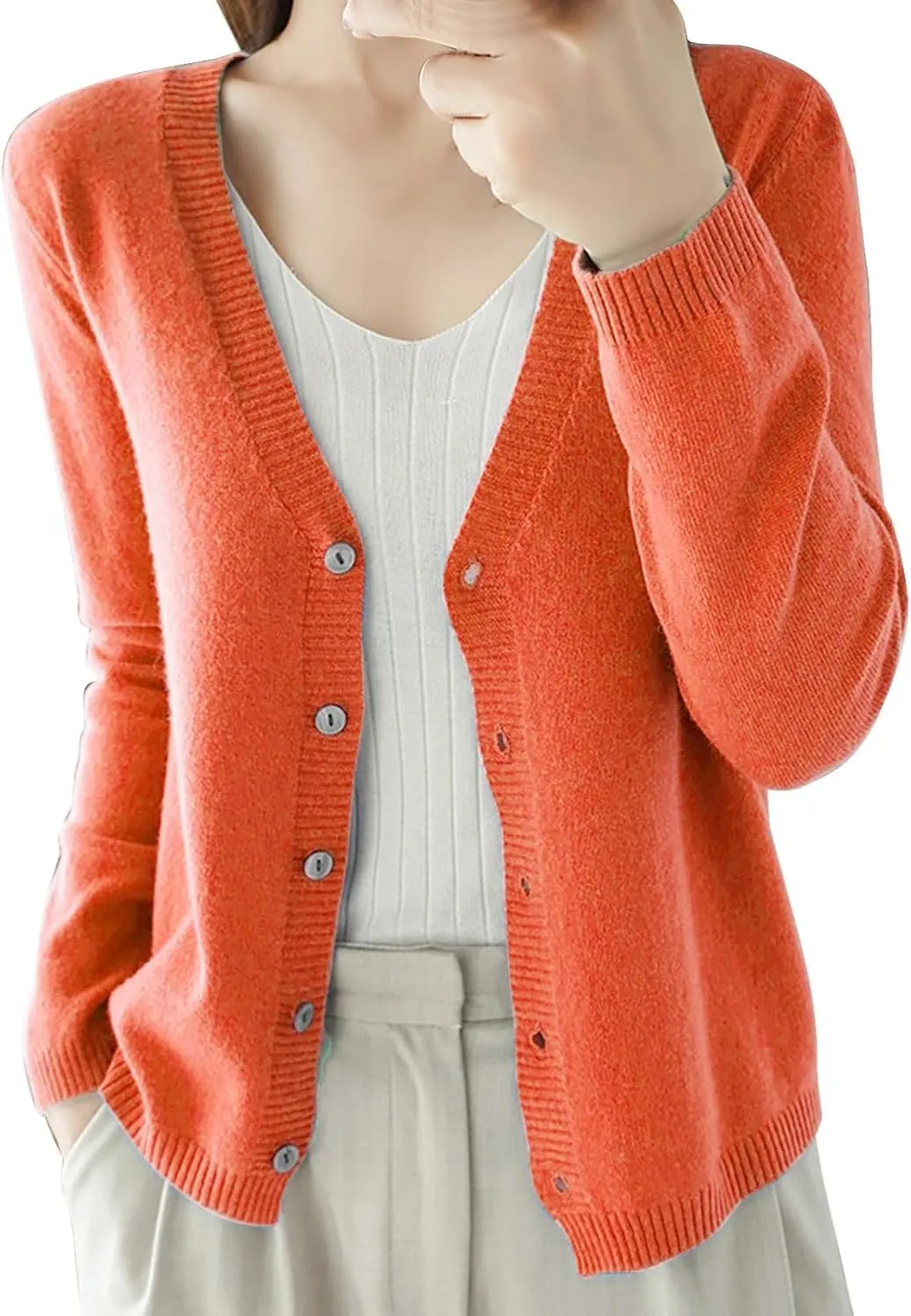 Women's Cable Knit Open Front Cardigans Sweater Casual Sweater Warm Top Button Down Loose Cardigan Outwear Womens