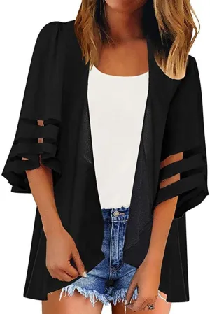 Women's Cardigan Sweater Buttons Hollow Out Cardigan Sweater Lightweight Cardigan Sweaters Duster Womens Open Front