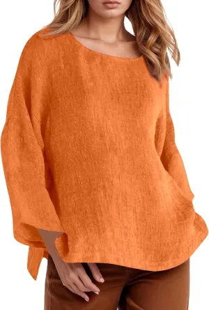 Women's Collared Button Down Shirt V-Neck Short Sleeve Linen Summer Casual Dress Blouses Top Loose Tshirts