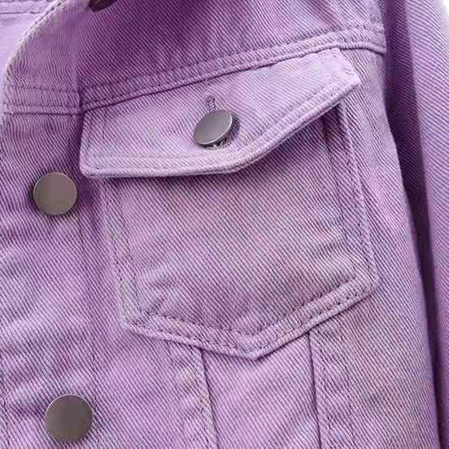 Womens Cropped Denim Jacket 3/4 Sleeve Short Jean Jacket Button Down Retro Jackets Lightweight Trucker Coat