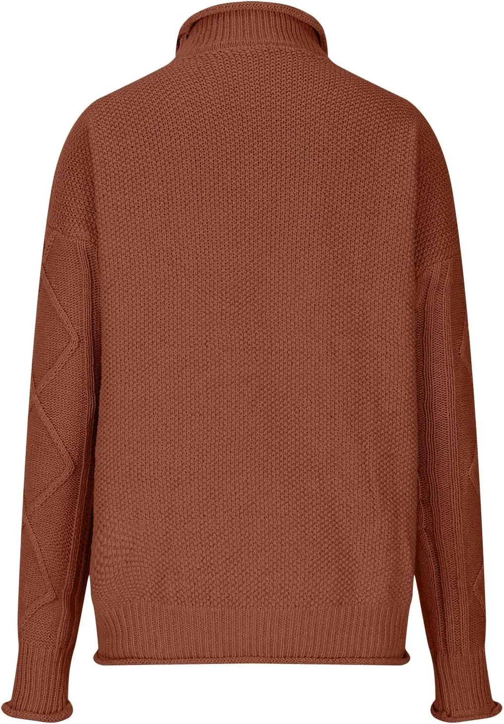 Womens Fall Clothes Fisherman Cable Knit Sweater Mock Neck Lantern Sleeve Knit Top Comfy Clothes for Flying