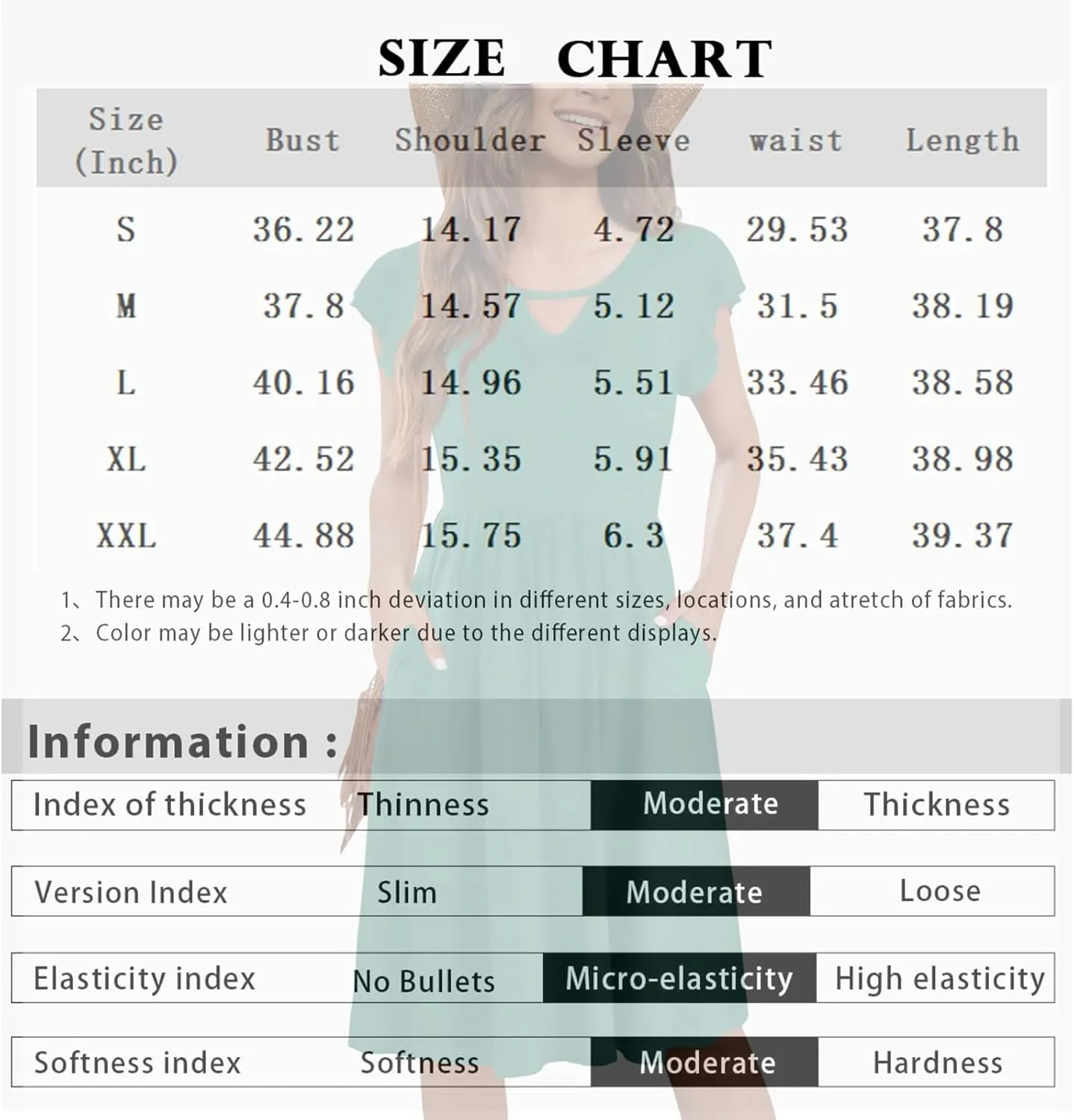Women's Ruffle Sleeve Dresses for Women 2025 Pleated Loose Swing Knee Length Dress with Pockets