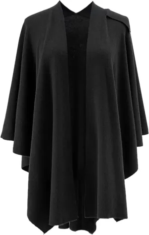 Women's Shawl Wrap Poncho Cape Dressy Solid Open Front Cardigan Shawls Fall Winter Elegant Knit Warm Sweater Cape