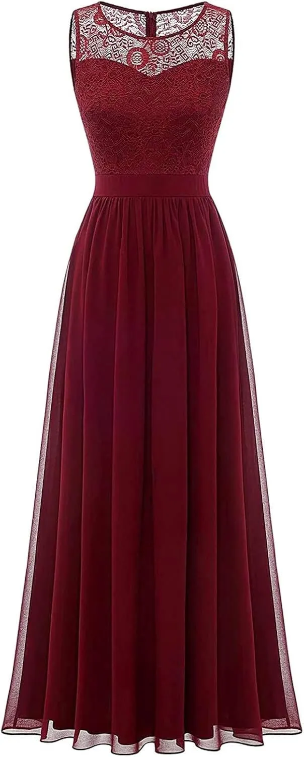 Women's Summer Cocktail Dresses 2025 Formal Wedding Guest Dress Floral Lace High Low Prom Tea Party Gown