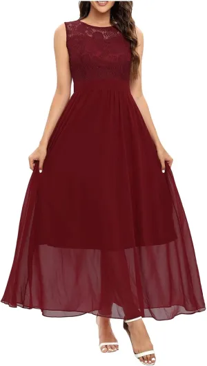 Women's Summer Cocktail Dresses 2025 Formal Wedding Guest Dress Floral Lace High Low Prom Tea Party Gown