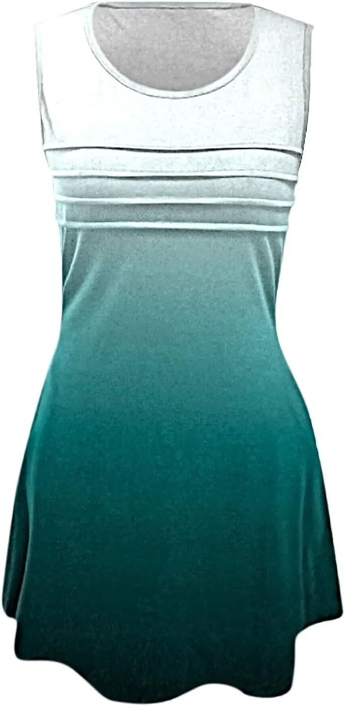 Womens Summer Dresses 2025 Vacation Sleeveless Tank Crewneck Loose Mini Dresses Spring Sundresses Beach Vacation Outfits