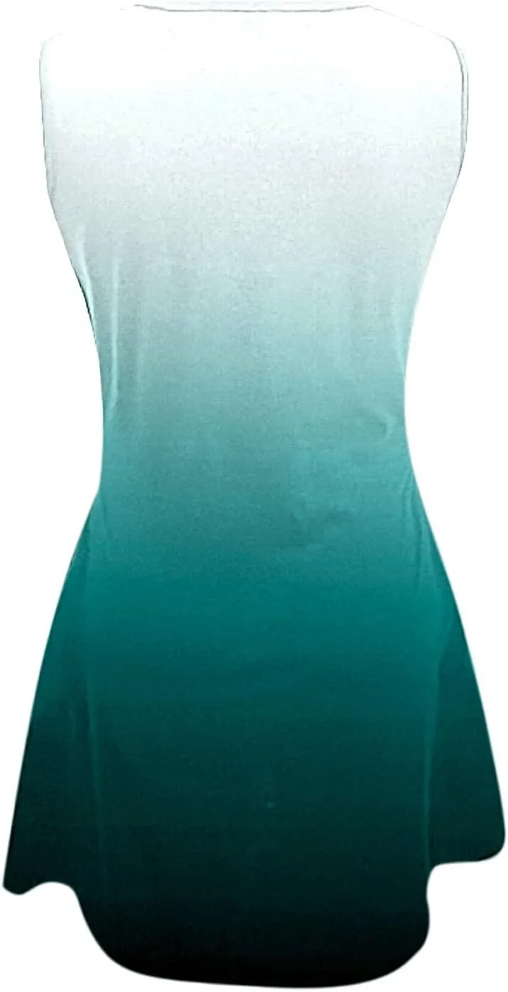 Womens Summer Dresses 2025 Vacation Sleeveless Tank Crewneck Loose Mini Dresses Spring Sundresses Beach Vacation Outfits