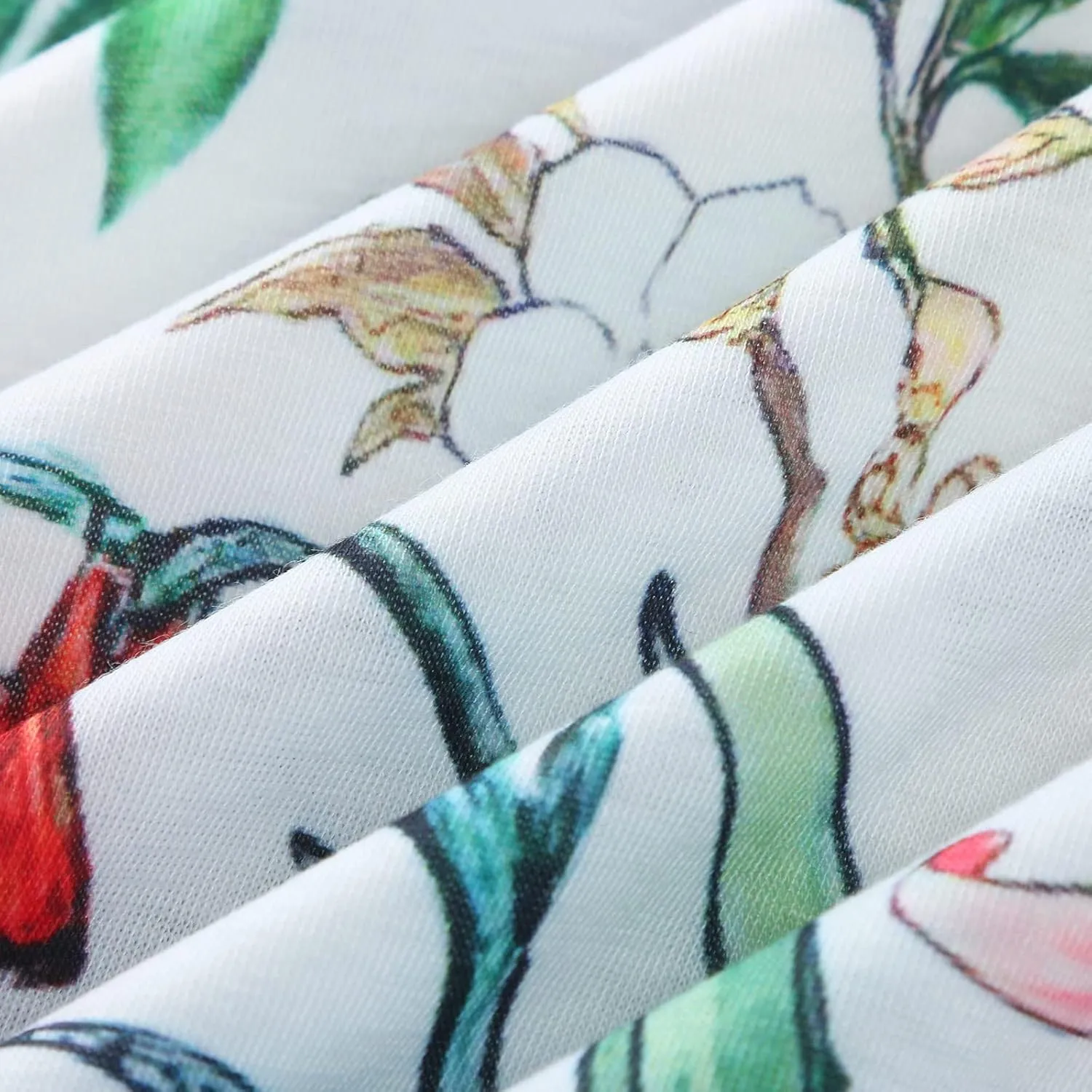 Womens Summer Midi Dresses Trendy V-Neck Short Sleeve Beach Sundresses Floral Printed Dress Casual Loose Outfits 2025