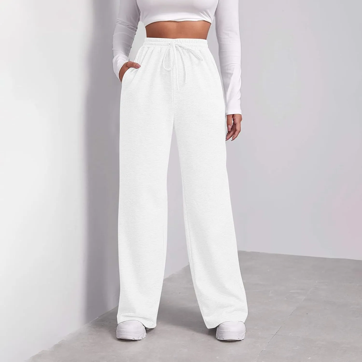 Womens Sweatpants Stretch Bottoms Plus Size Joggers Lounge Cute Thermal Running Loose Fit Pants Trousers