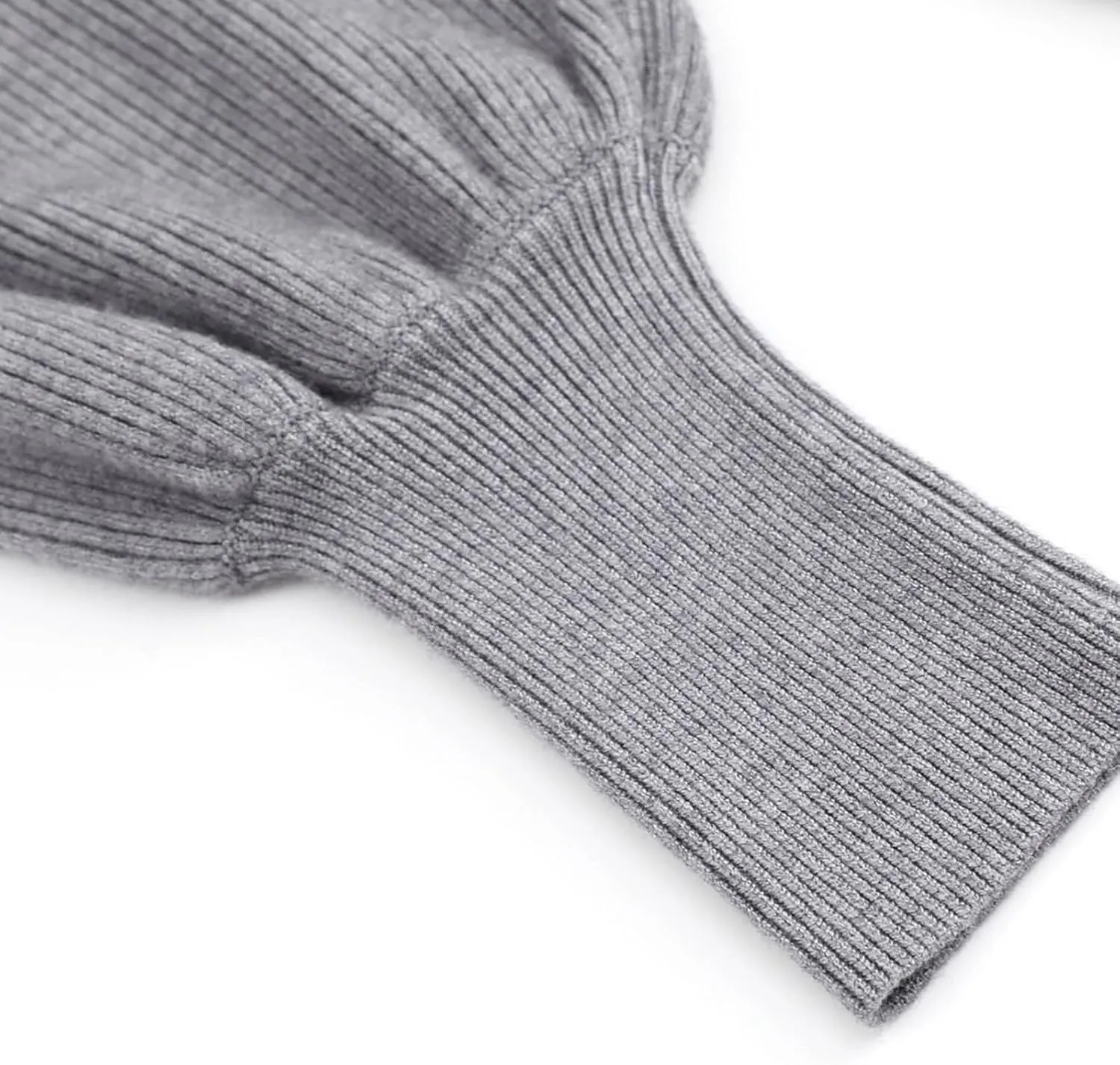 Womens Turtleneck Solid Batwing Sleeves Knitted Jumpers Oversized Sweaters and Pullovers Tops Ribbing Knit Sweater
