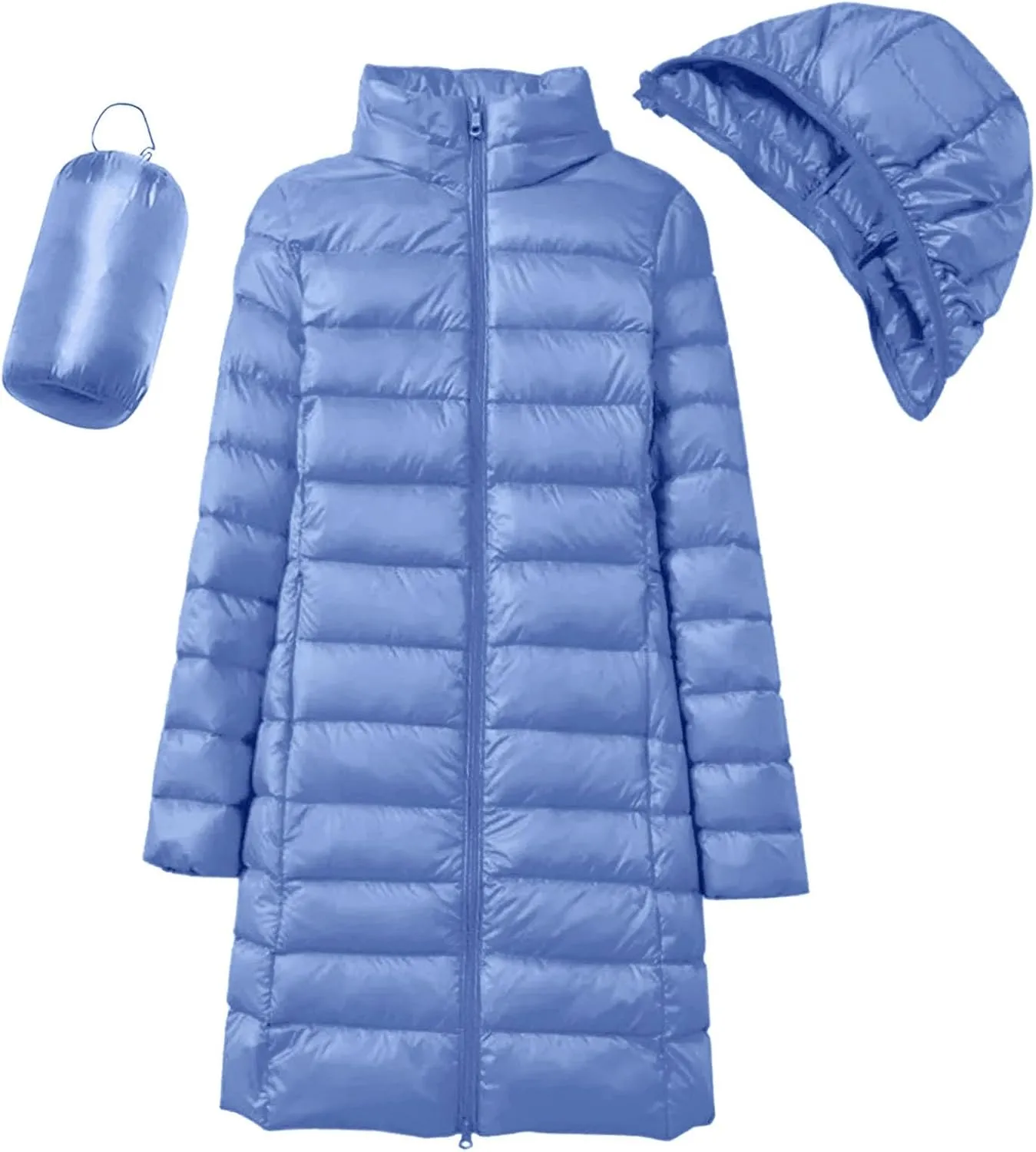 Women's Water Resistant Long Winter Coat Down Jacket Warm Puffer Jacket Parka Padded Coat Winter Outerwear