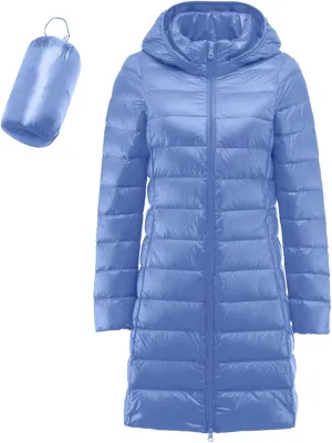 Women's Water Resistant Long Winter Coat Down Jacket Warm Puffer Jacket Parka Padded Coat Winter Outerwear