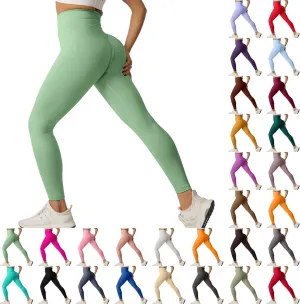 Workout Leggings for Women High Waist Yoga Pants No See Through Tummy Control Cycling Athletic Compression Leggings