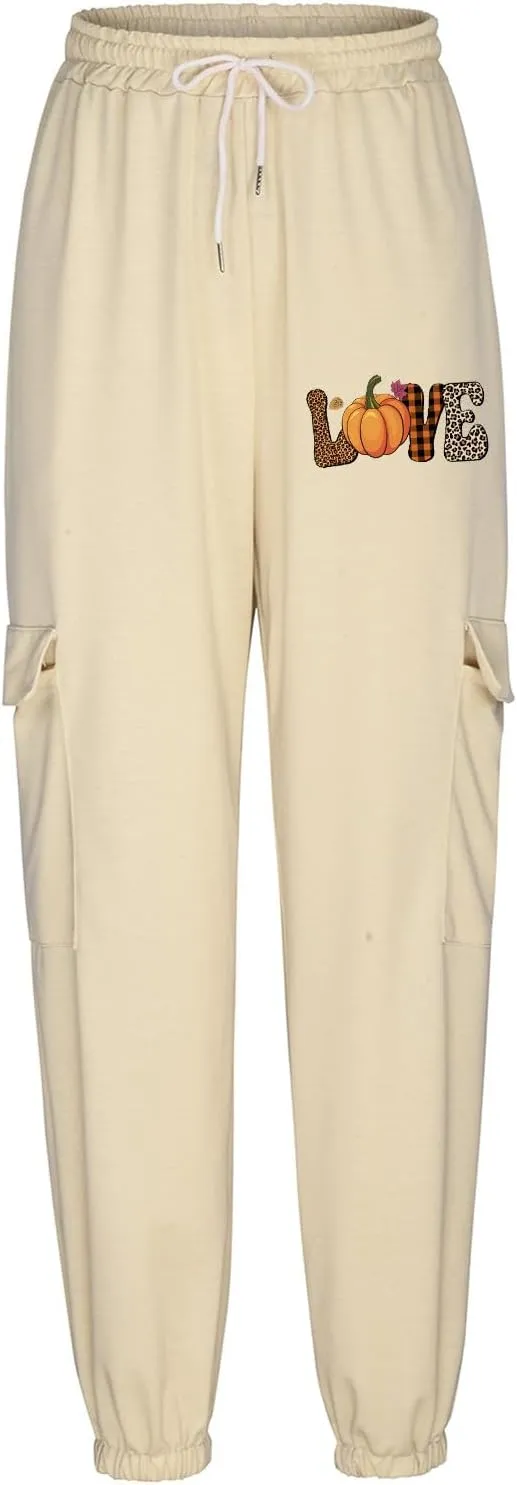Xiaojmake Baggy Sweatpants for Women with Pockets Fleece Lounge Pajama Bottoms Cinched Running Joggers Fall Outfits 2024