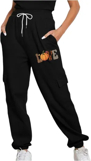 Xiaojmake Baggy Sweatpants for Women with Pockets Fleece Lounge Pajama Bottoms Cinched Running Joggers Fall Outfits 2024