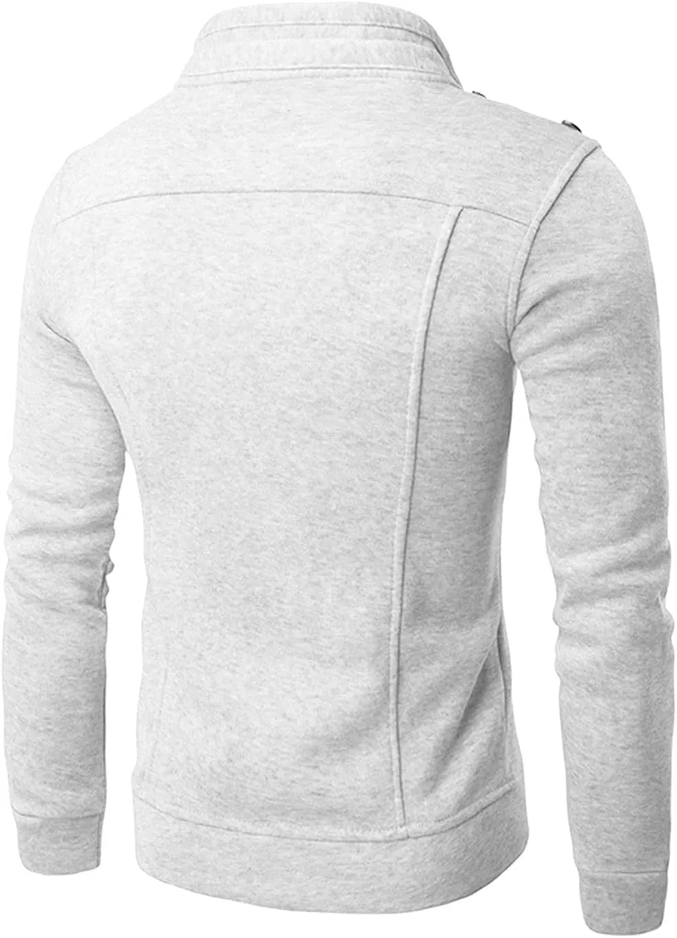 Ymosrh Jackets for Men Fashion Casual Loose Stand Collar Button Decorated Sweatshirt Jacket Mens Winter Jackets