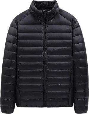 Ymosrh Men's Down Jackets & Coats Lightweight Packable Puffer Jacket Insulated Thermal Puffy Winter Jackets Coat, XL-5XL