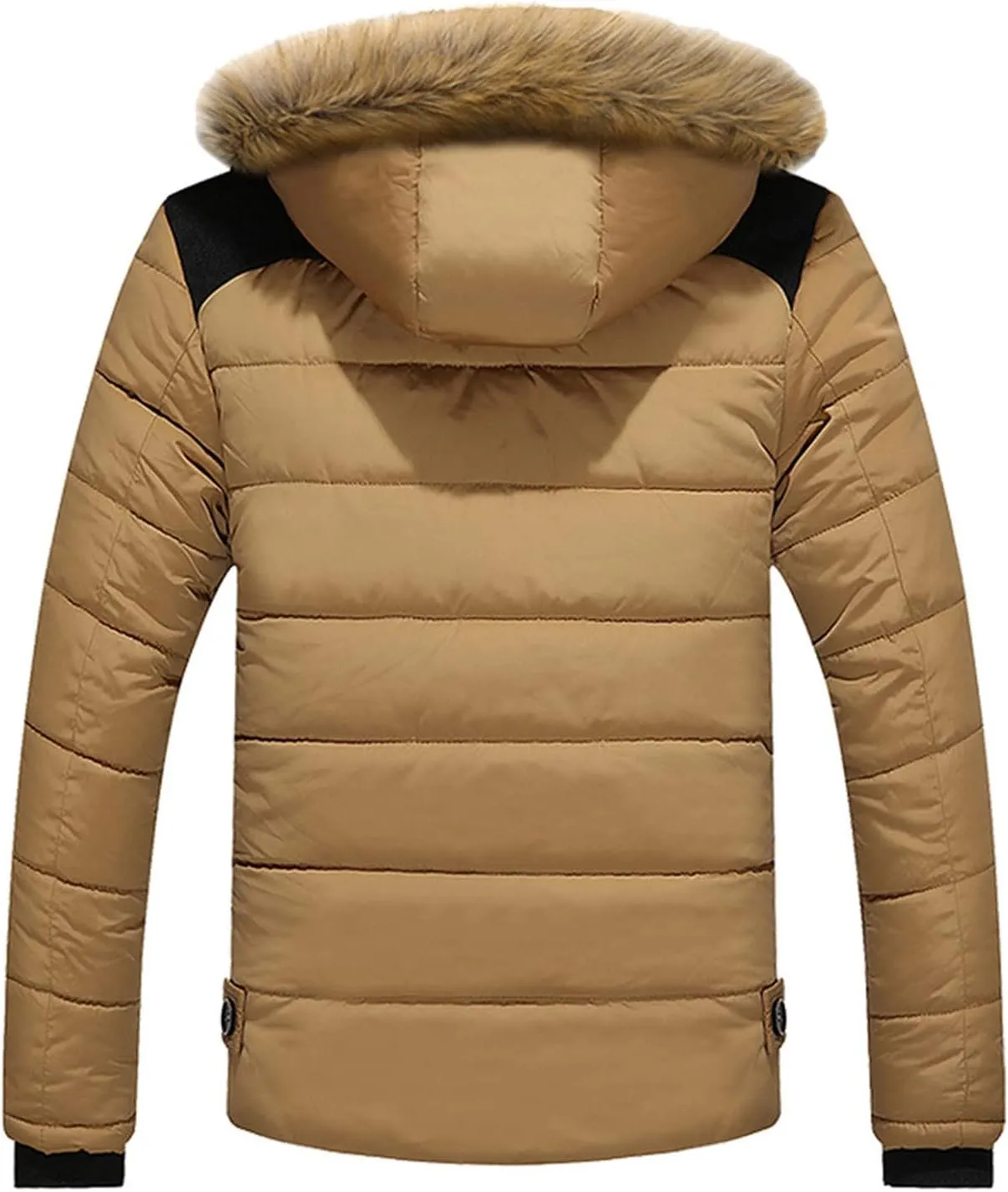 Ymosrh Mens Jackets Winter Men Outdoor Warm Thick Jacket Hooded Coat with Zipper Pocket Fashion Jackets