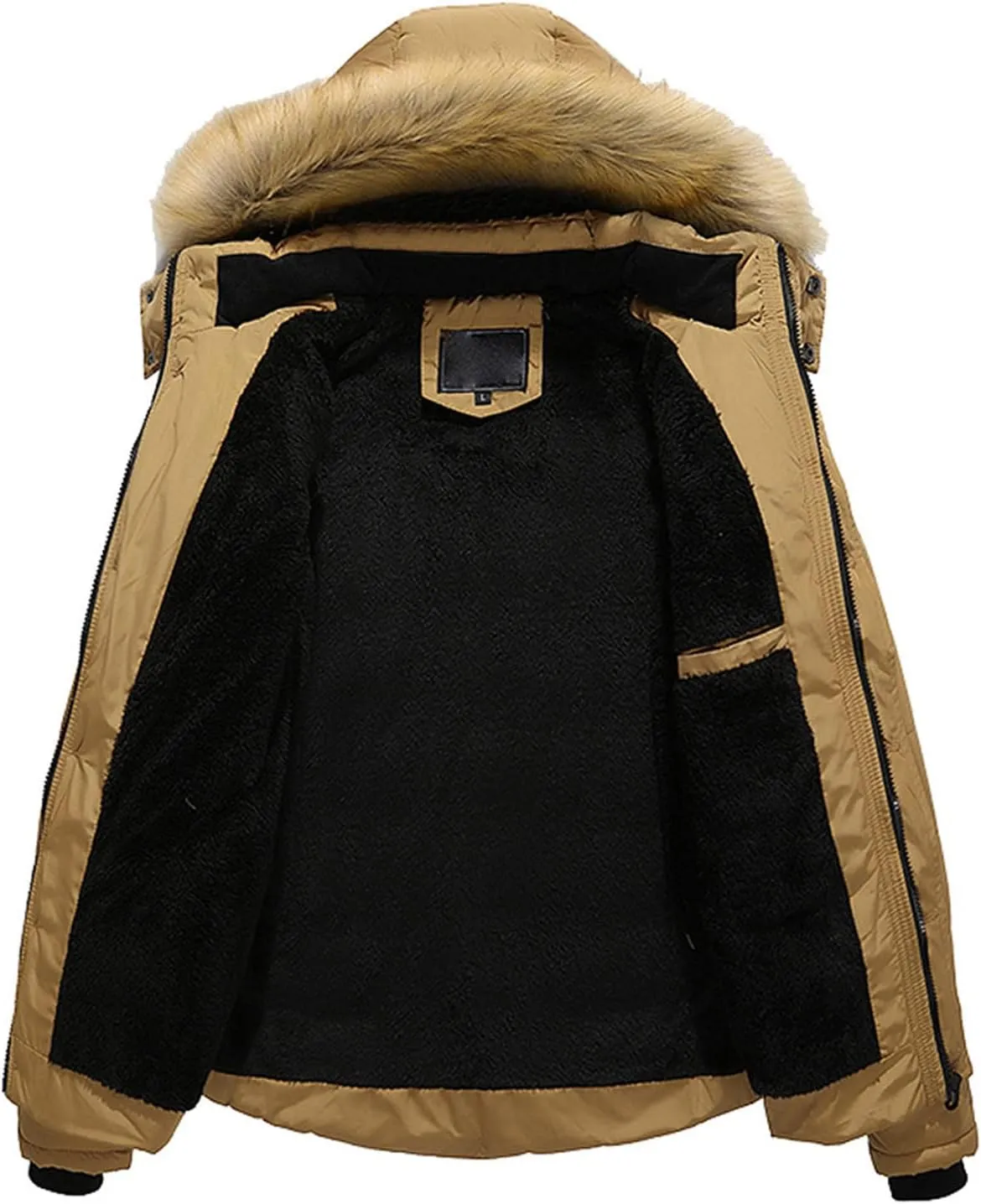 Ymosrh Mens Jackets Winter Men Outdoor Warm Thick Jacket Hooded Coat with Zipper Pocket Fashion Jackets