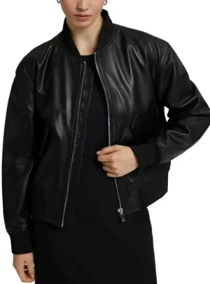 Yolo Jackets Real Lambskin Zip Up Casual Outerwear Moto Biker Jackets Coat with Pockets - Womens Bomber Jacket